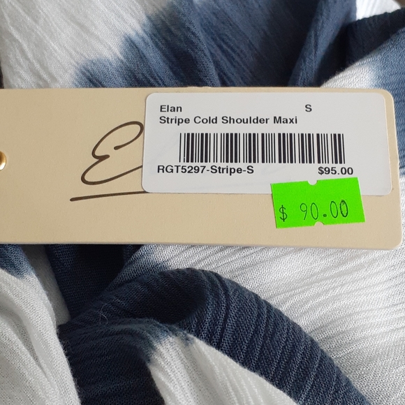 Stripe cold shoulder maxi dress - Picture 2 of 2